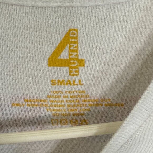 4 Hunnid Shirt Mens Black Short Sleeve No Stress, One Boo Big Logo Graphic Small - Picture 3 of 5